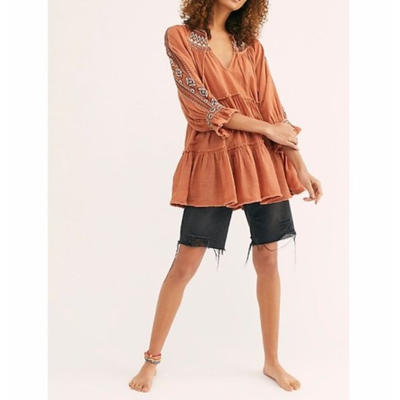 Free People Dreamweaver Embroidered Tunic - Picture 3 of 7